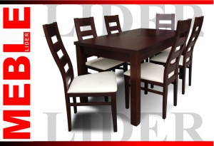 stół + 6 krzeseł 